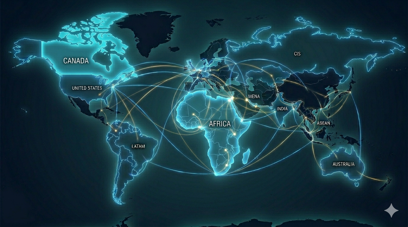 Global regulatory reach map